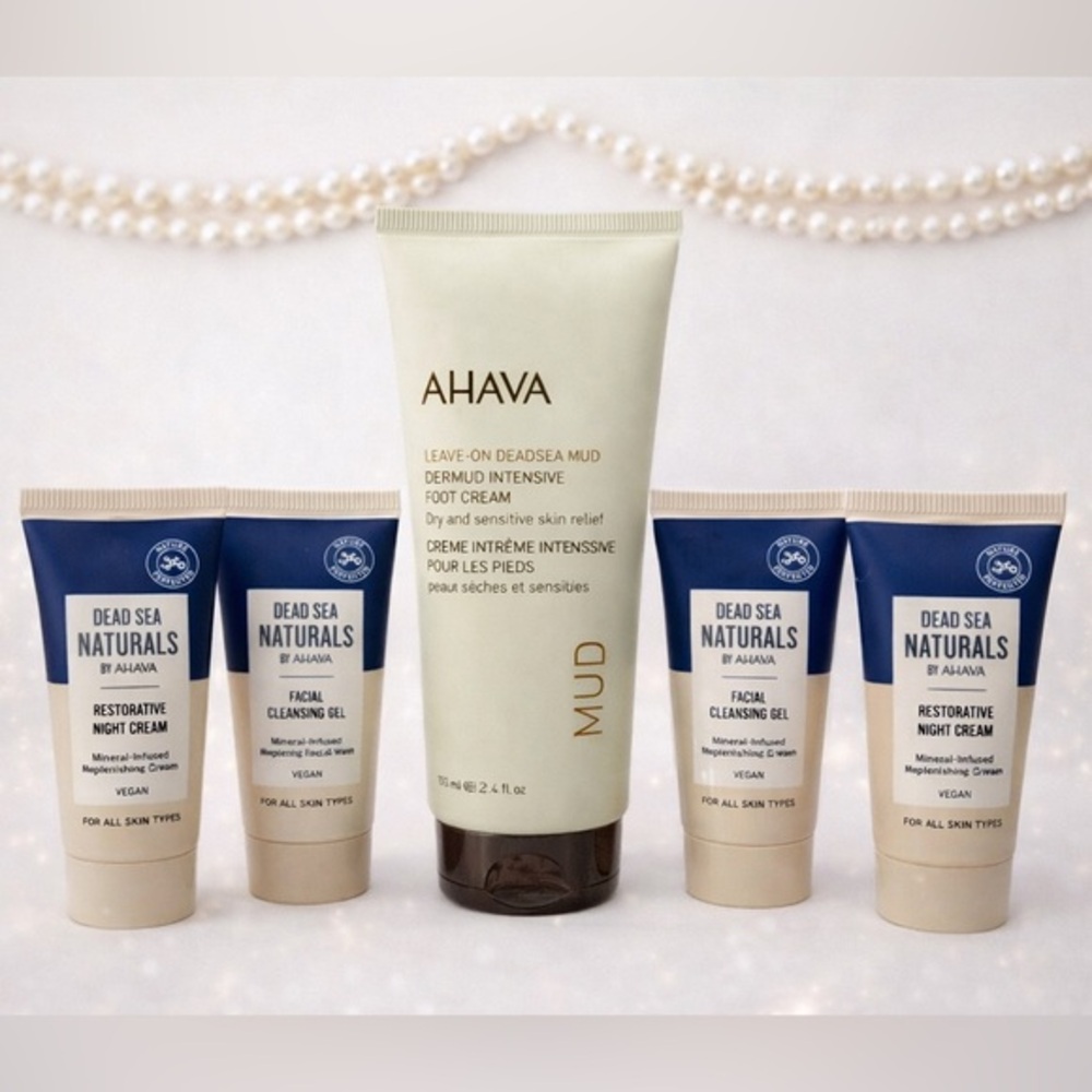 ✨ AHAVA Dead Sea Skincare Bundle | Foot Cream + Cleanser & Night Cream Bundle 🎀